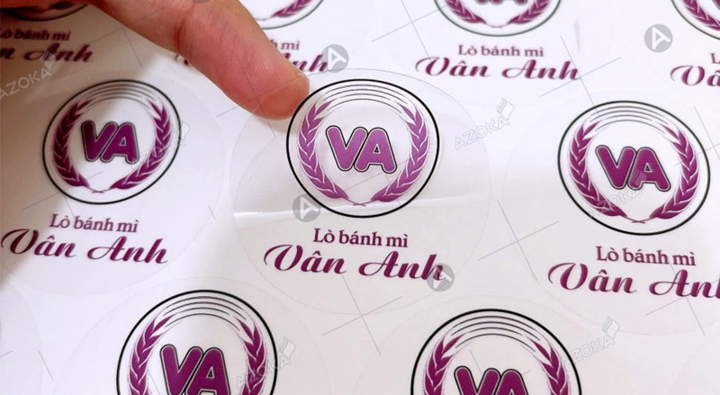 Logo sticker nhựa sữa/trong
