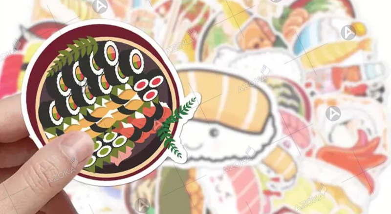 Mẫu sticker cute food