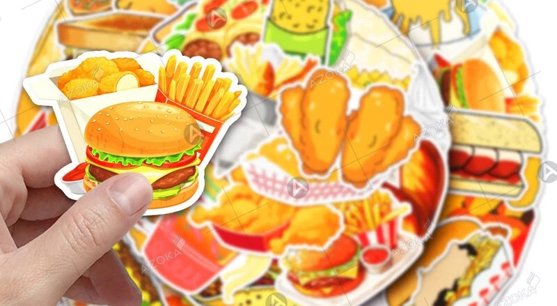 Mẫu sticker cute food