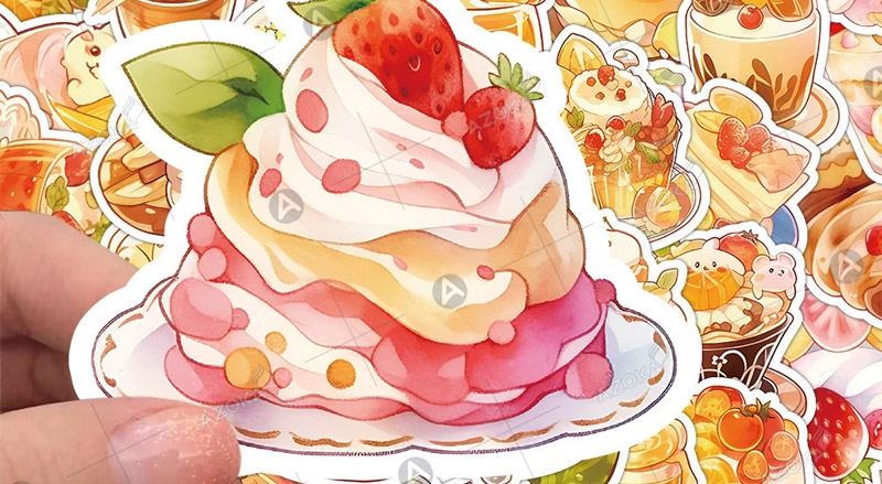 Mẫu sticker cute food