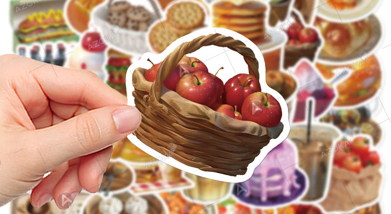 Mẫu sticker cute food