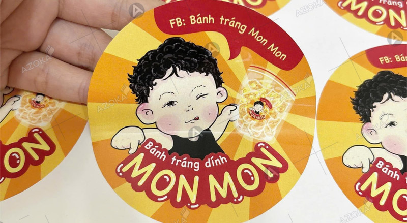 Mẫu sticker dán đồ ăn vặt