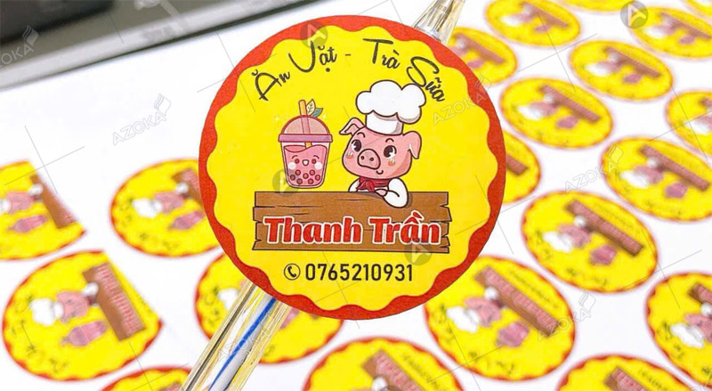 Mẫu sticker dán đồ ăn vặt