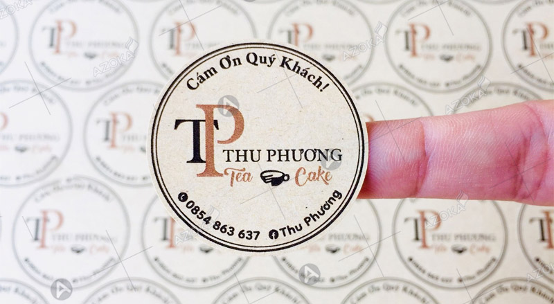 Mẫu sticker dán ly cà phê