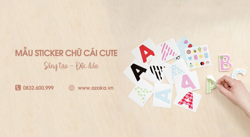 Bộ mẫu sticker chữ cái đẹp, đa dạng dành cho mọi lứa tuổi