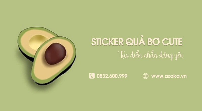 Biến hóa không gian với mẫu sticker quả bơ dễ thương