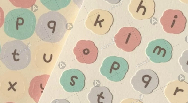 Mẫu sticker chữ cái