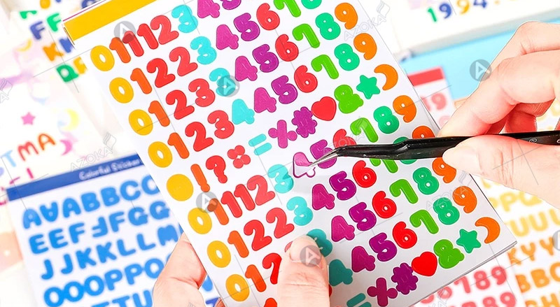 Mẫu sticker chữ cái