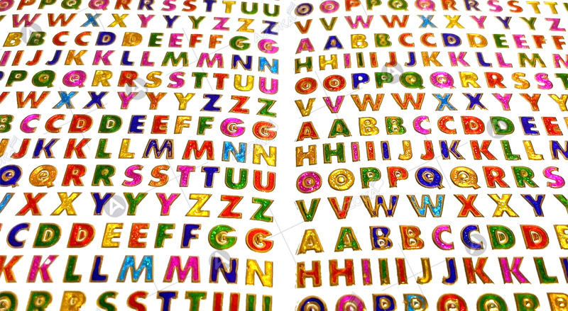 Mẫu sticker chữ cái