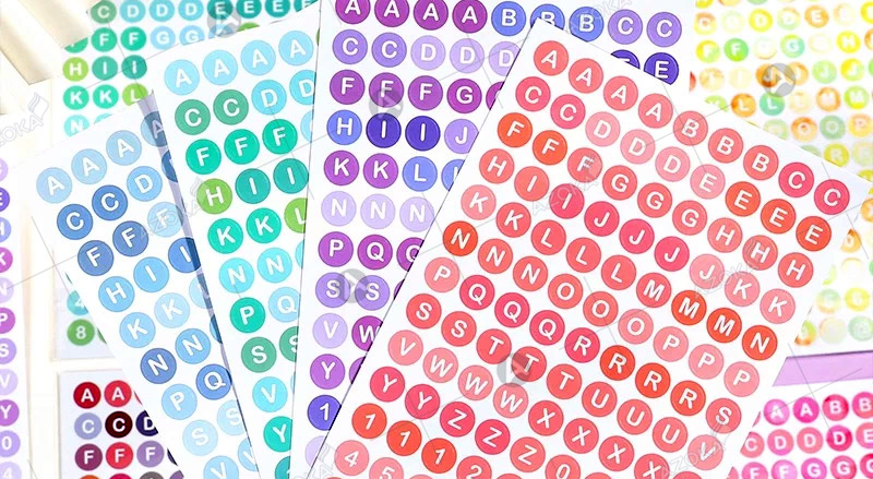 Mẫu sticker chữ cái