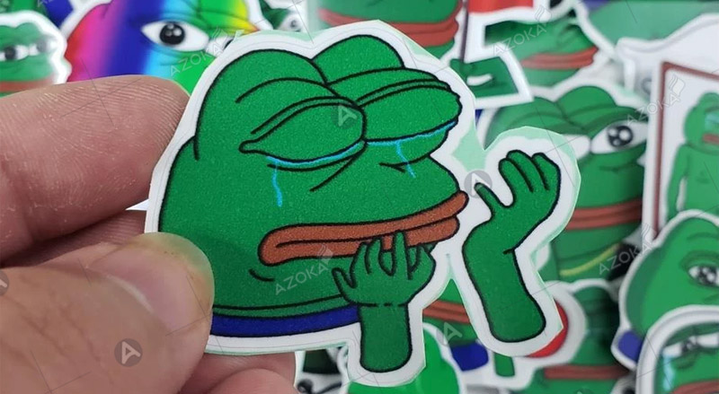 Mẫu sticker ếch xanh