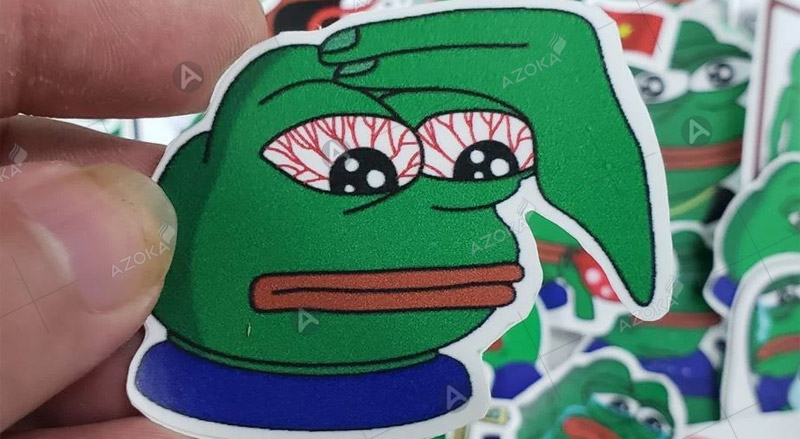 Mẫu sticker ếch xanh