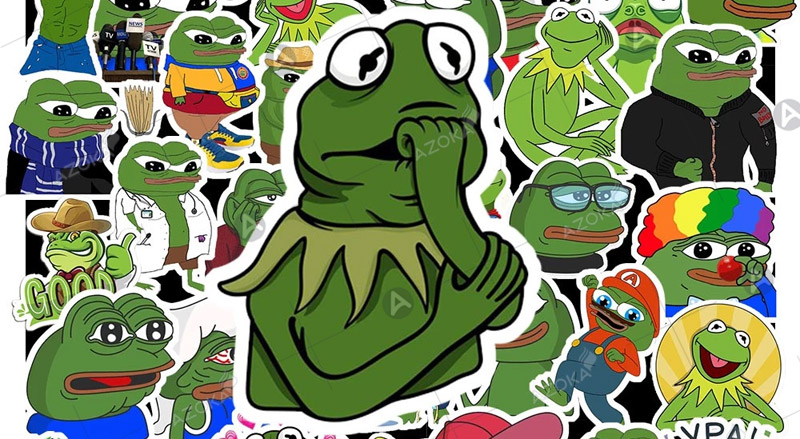 Mẫu sticker ếch xanh