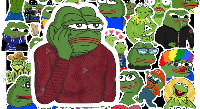 Mẫu sticker ếch xanh