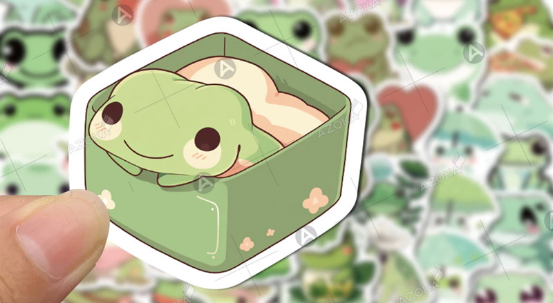 Mẫu sticker ếch xanh