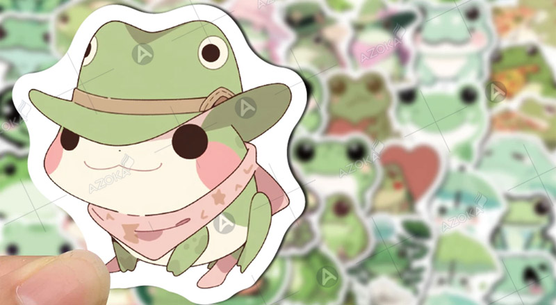 Mẫu sticker ếch xanh