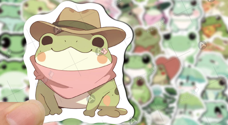 Mẫu sticker ếch xanh
