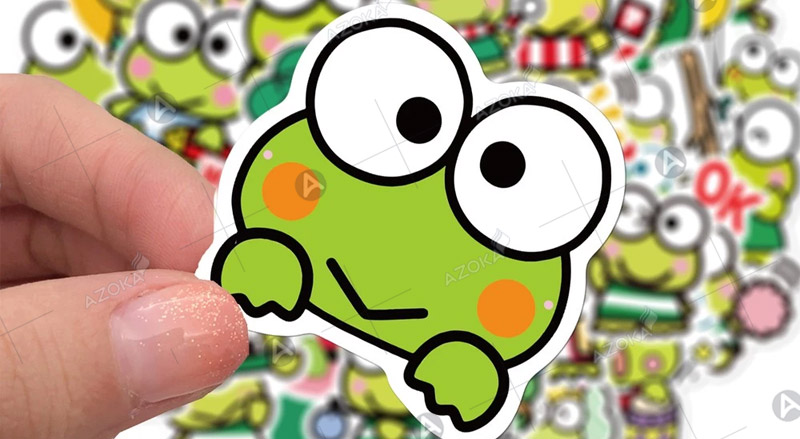 Mẫu sticker ếch xanh