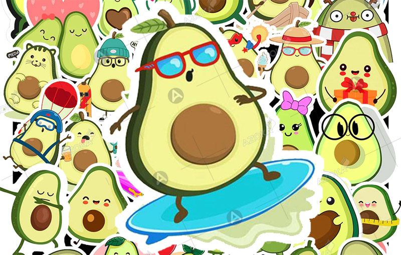 Mẫu sticker quả bơ