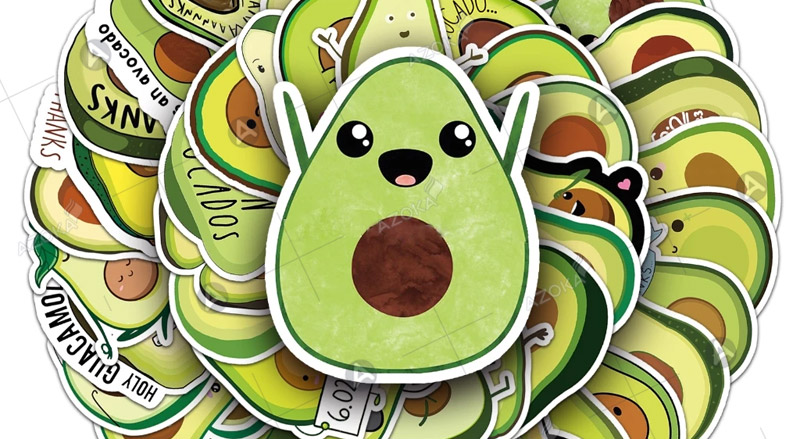Mẫu sticker quả bơ