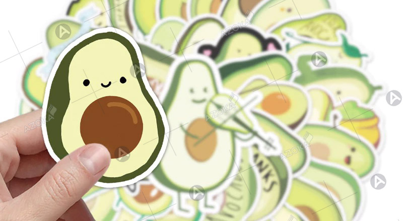 Mẫu sticker quả bơ