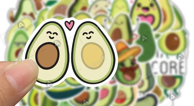 Mẫu sticker quả bơ