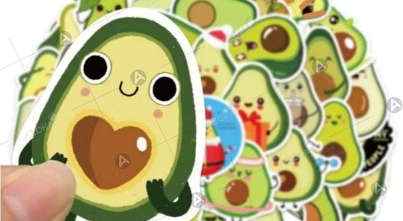 Mẫu sticker quả bơ