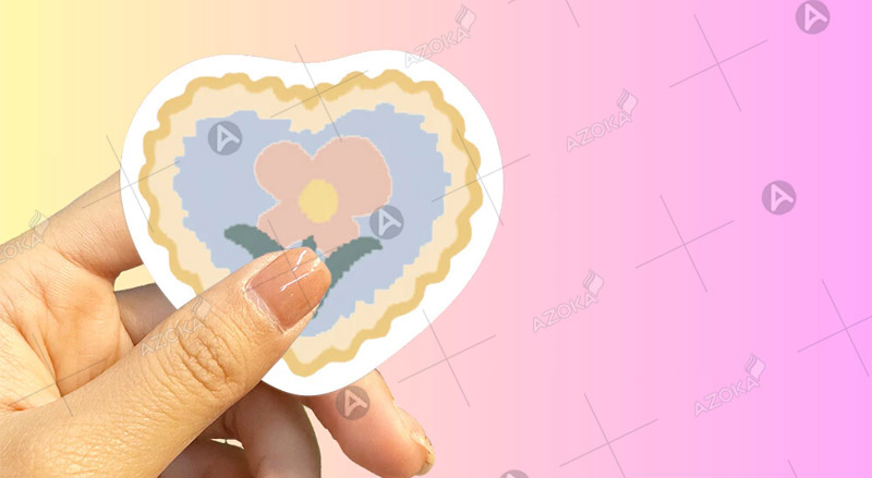 Mẫu sticker hình trái tim