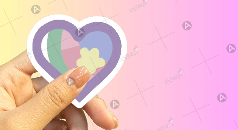 Mẫu sticker hình trái tim
