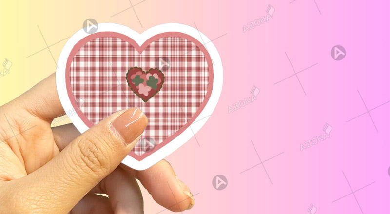Mẫu sticker hình trái tim