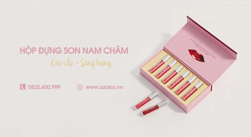 Top 10+ mẫu hộp giấy đựng son nắp nam châm cao cấp