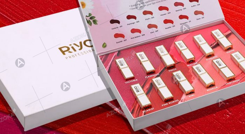 Mẫu hộp giấy đựng son nắp nam châm