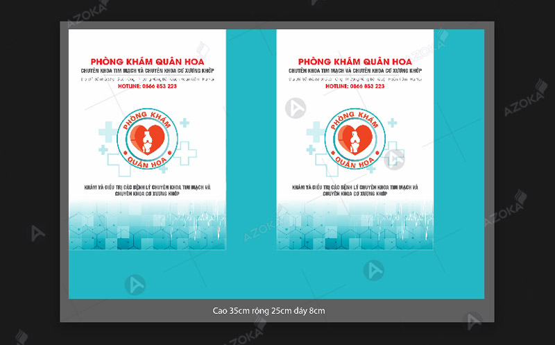 Mẫu túi giấy phòng khám Quân Hoa