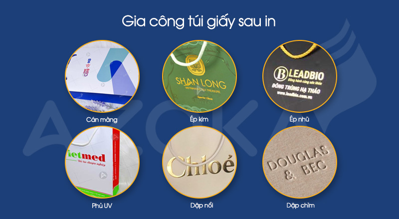 Gia công túi giấy sau khi in