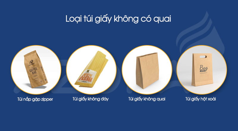 Tổng hợp các loại túi giấy không dây quai