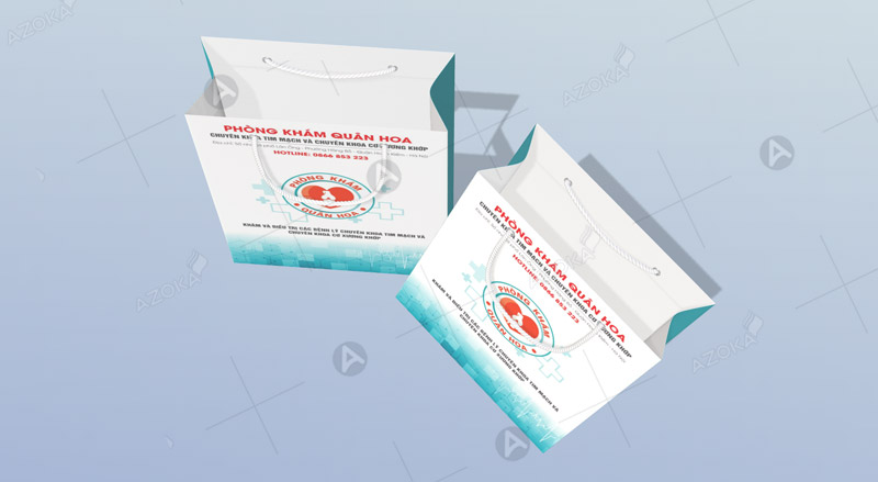 Mẫu túi giấy phòng khám Quân Hoa