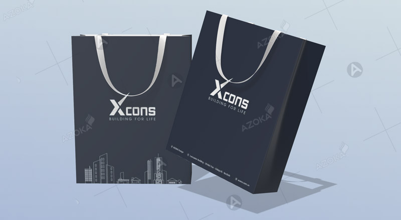 Mẫu túi giấy công ty kiến trúc và xây dựng XCONS