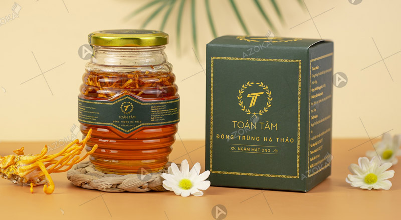 Mẫu hộp giấy đựng đông trùng hạ thảo cao cấp