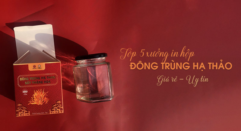 Top 5 xưởng in hộp giấy đựng đông trùng hạ thảo tại Hà Nội